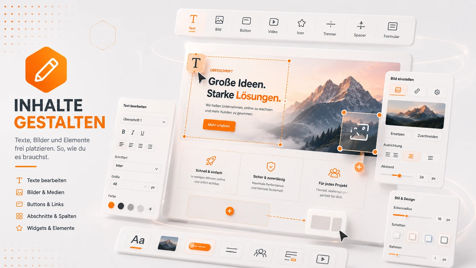 Bild und Texte direkt im Nexpell Builder bearbeiten